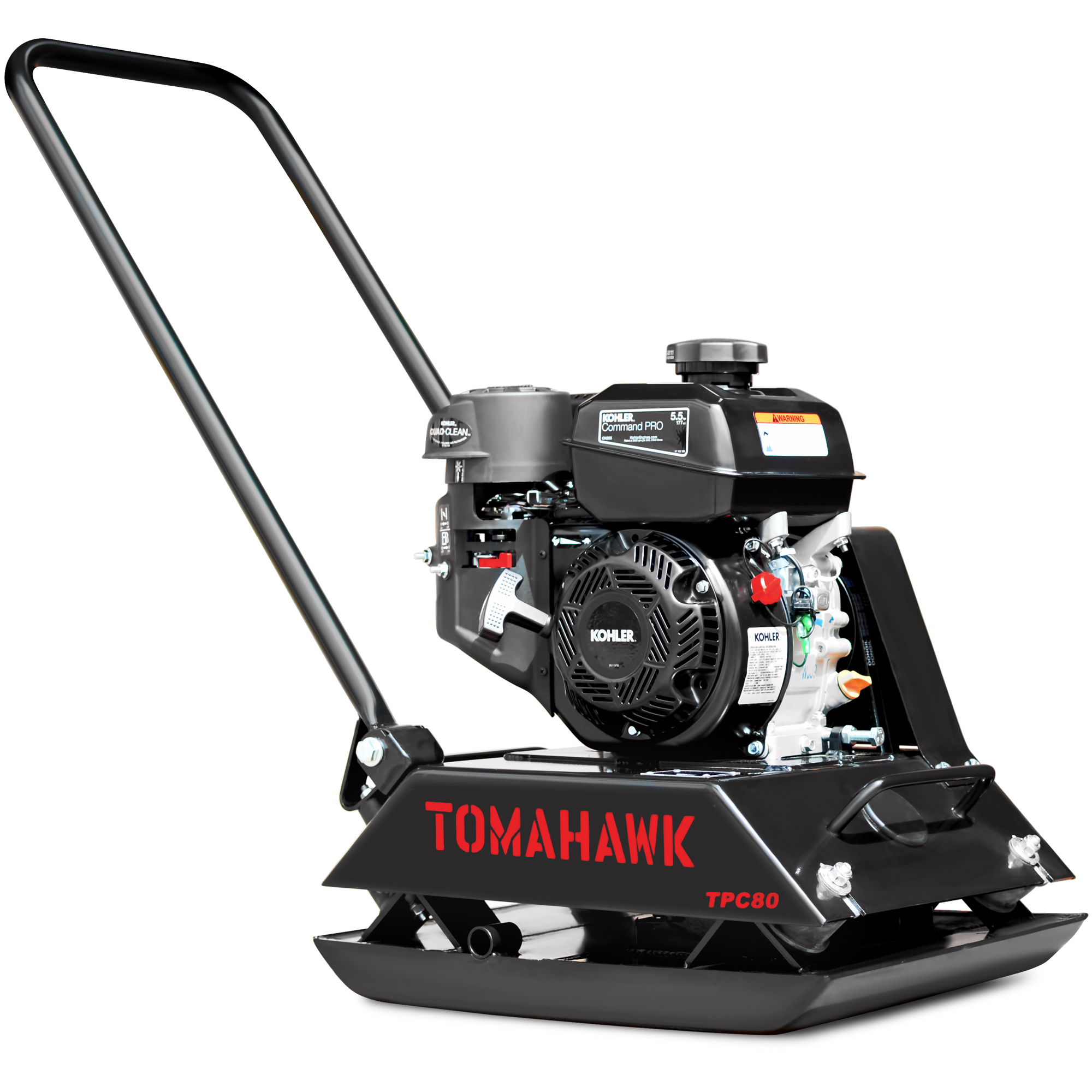 Tomahawk Plate Compactor - 6 HP, 3000 lb/ft Compaction Force, Kohler Engine, Model# TPC80